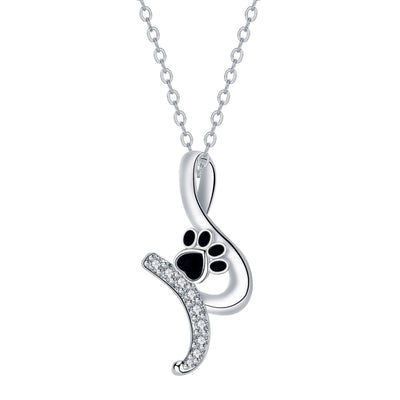 Cute Paw Print Pendant Necklace