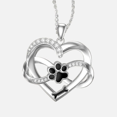 Infinity Heart & Paw Necklace