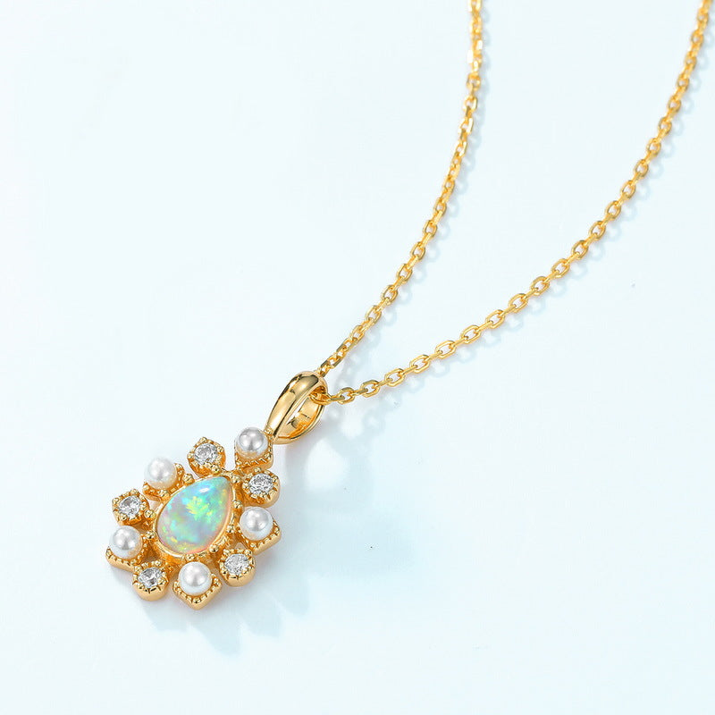 Luxury Opal Pendant Necklace