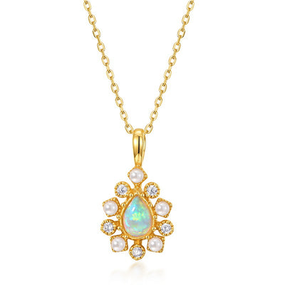 Luxury Opal Pendant Necklace