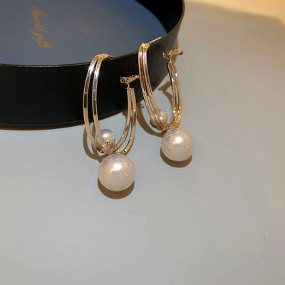 Vintage Charming Pearl Earrings