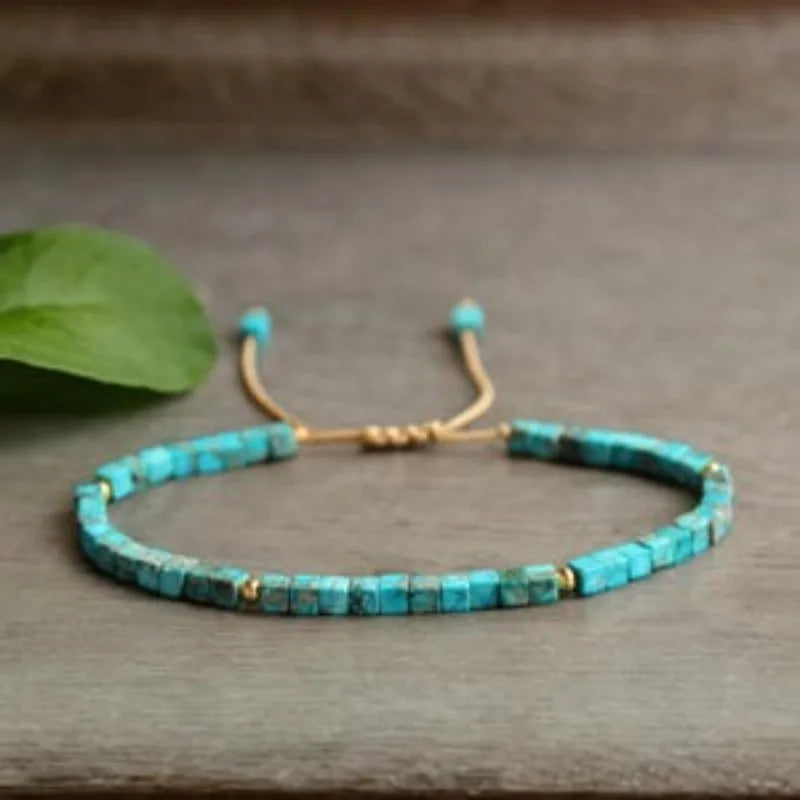 Timeless Delicate Beaded Turquoise Bracelet