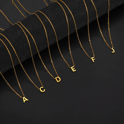 Shining Alphabet Pendant Necklace