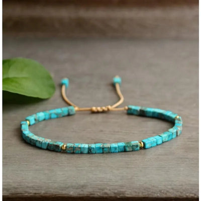 Timeless Delicate Beaded Turquoise Bracelet