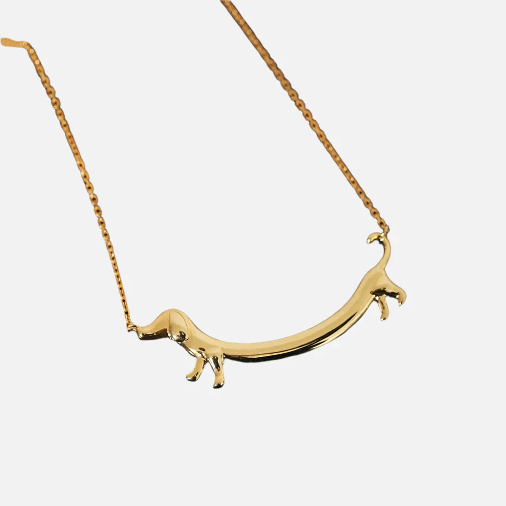 Gold-Tone Dachshund Necklace