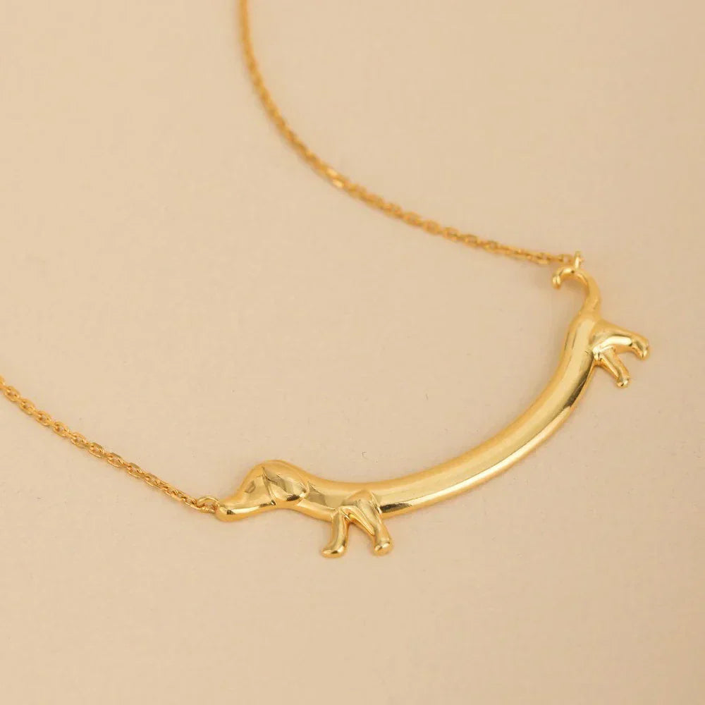 Gold-Tone Dachshund Necklace