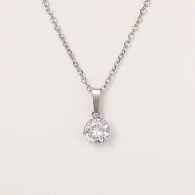 Classic Zirconia Pendant Necklace