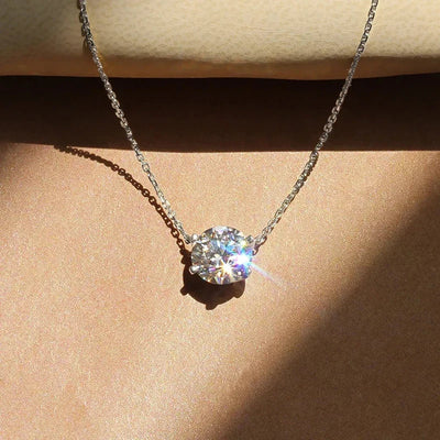 Elegant Crystal Solitaire Necklace