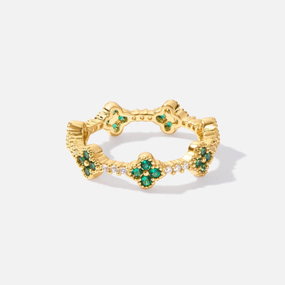 Lucky - Clover Crystal Ring