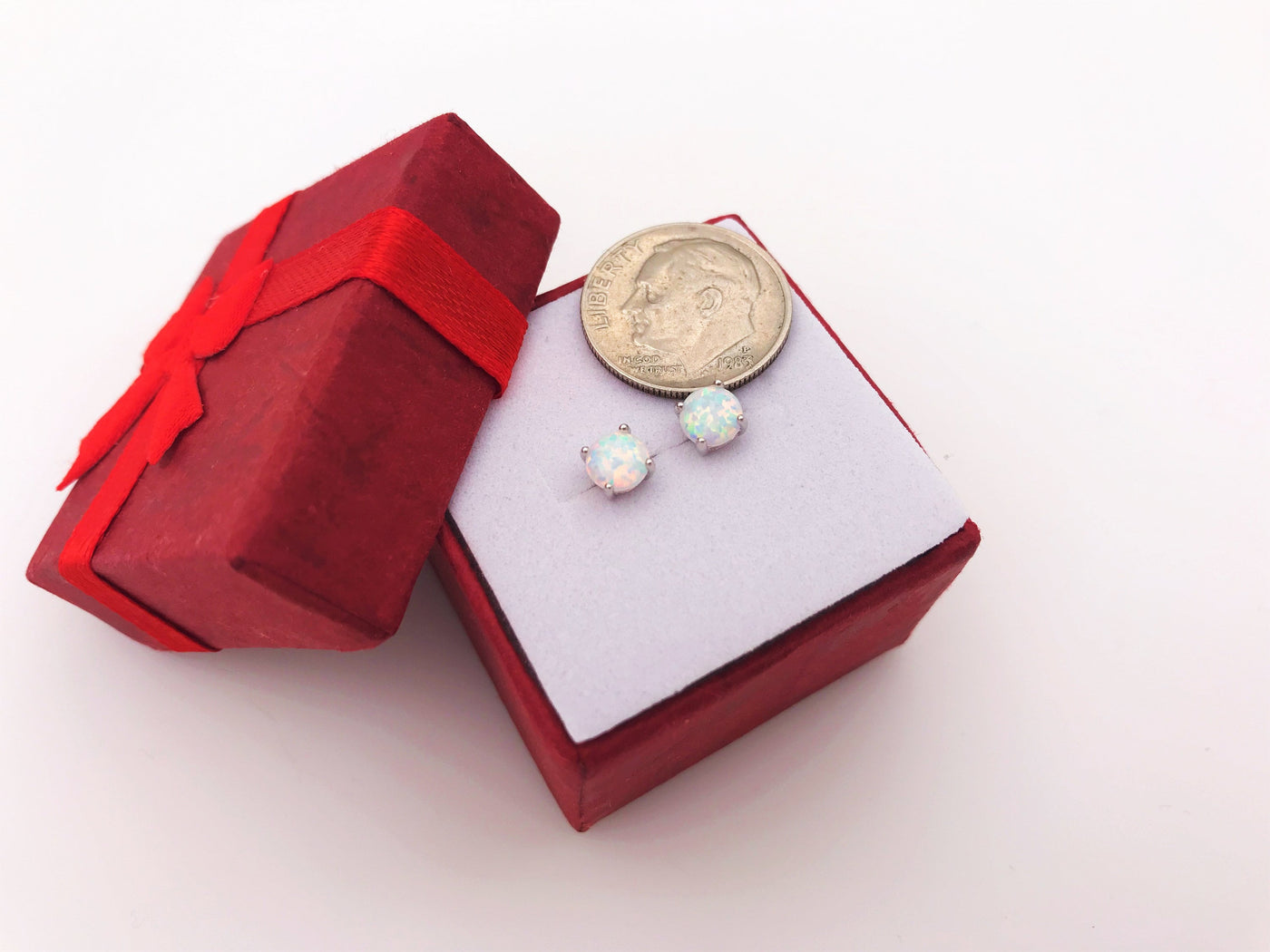 Sterling Silver Opal Earrings