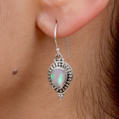 Opal Earrings in 925 Sterling Silver