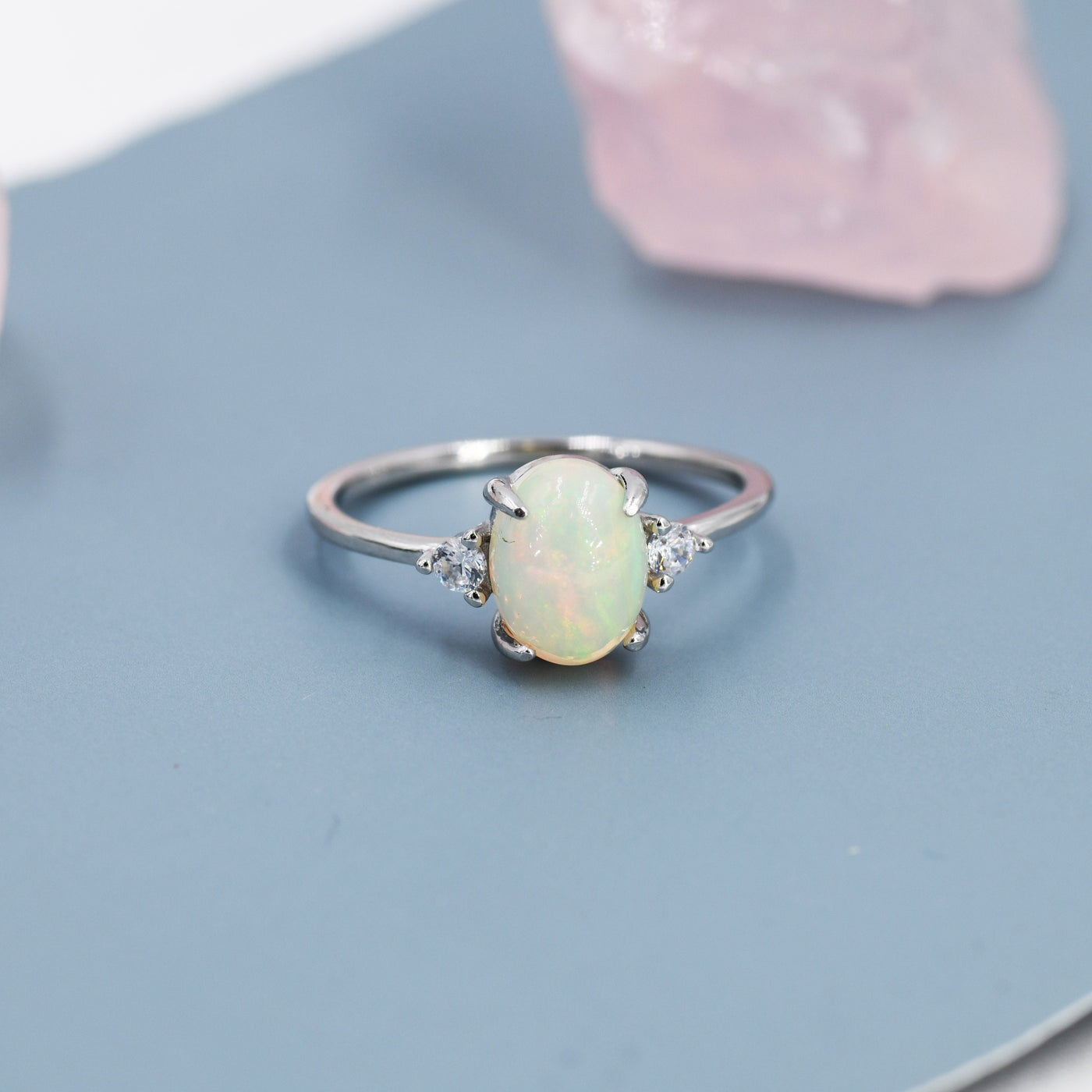 Vintage Opal Ring in Sterling Silver