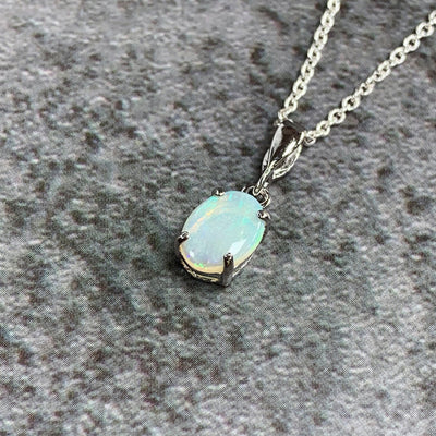 Opal Necklace in Sterling Silver