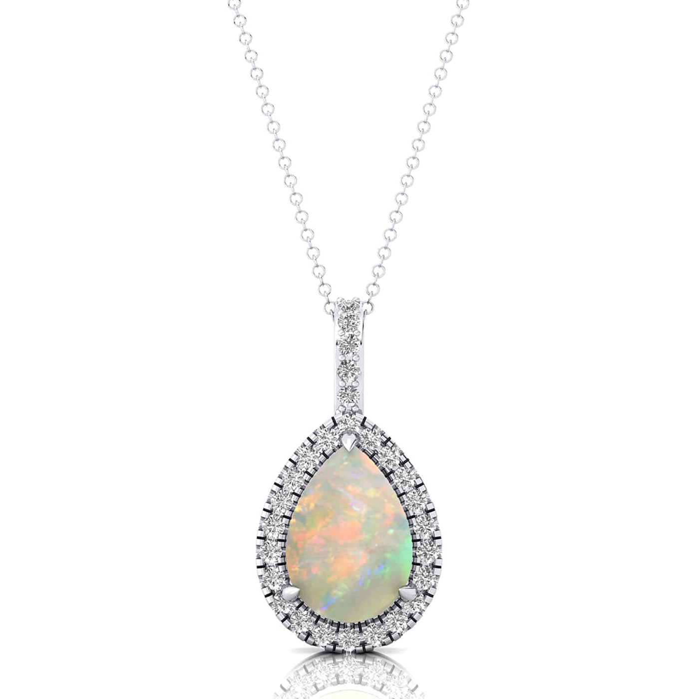 Opal Diamond Pendant
