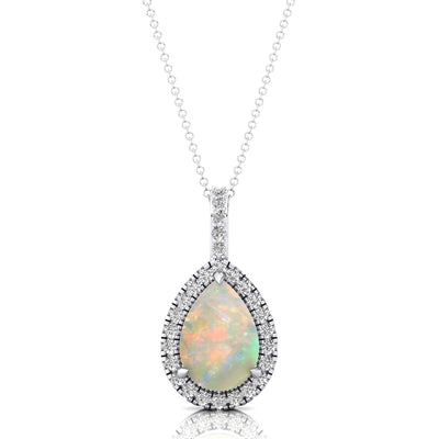 Opal Diamond Pendant