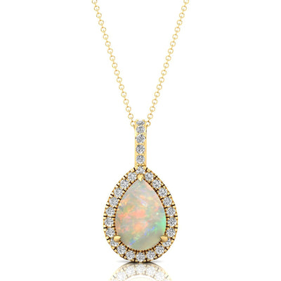 Opal Diamond Pendant