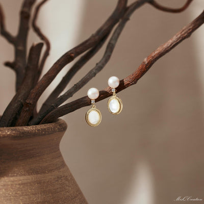 Handmade Vintage Pearl Earrings