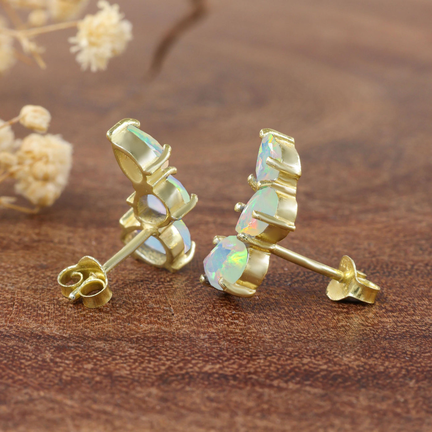Opal Stud Earrings