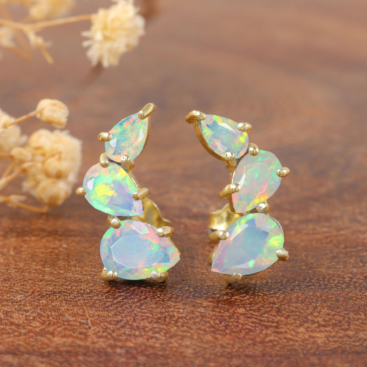 Opal Stud Earrings