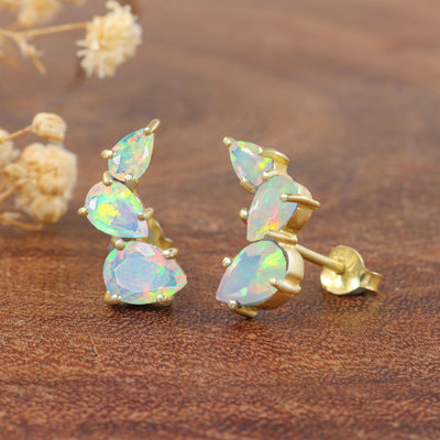Opal Stud Earrings