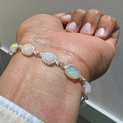 VIntage Opal Bracelet in Sterling Silver
