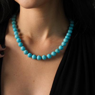 Turquoise Round Gemstone Necklace