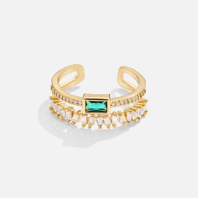 Pine - Layered Crystal Ring
