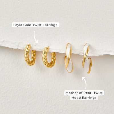 Luna Gold Twist Earrings