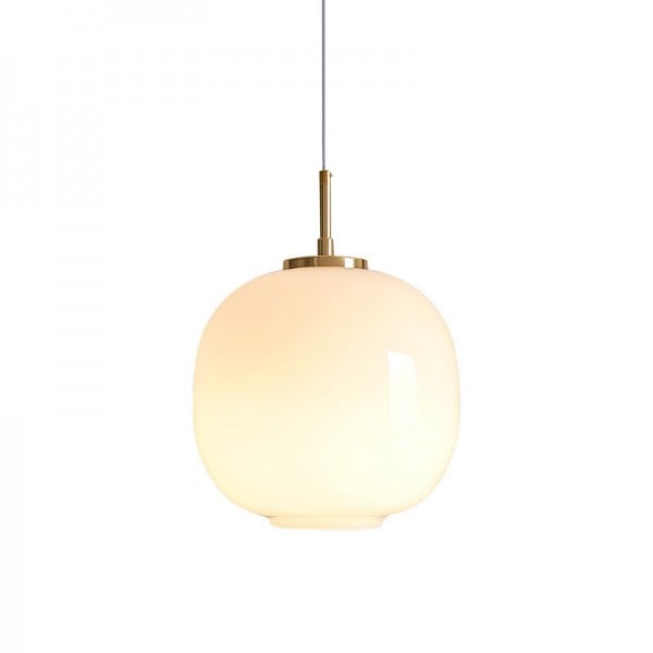 Modern Nordic opal glass pendant lamp with radius