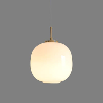 Modern Nordic opal glass pendant lamp with radius